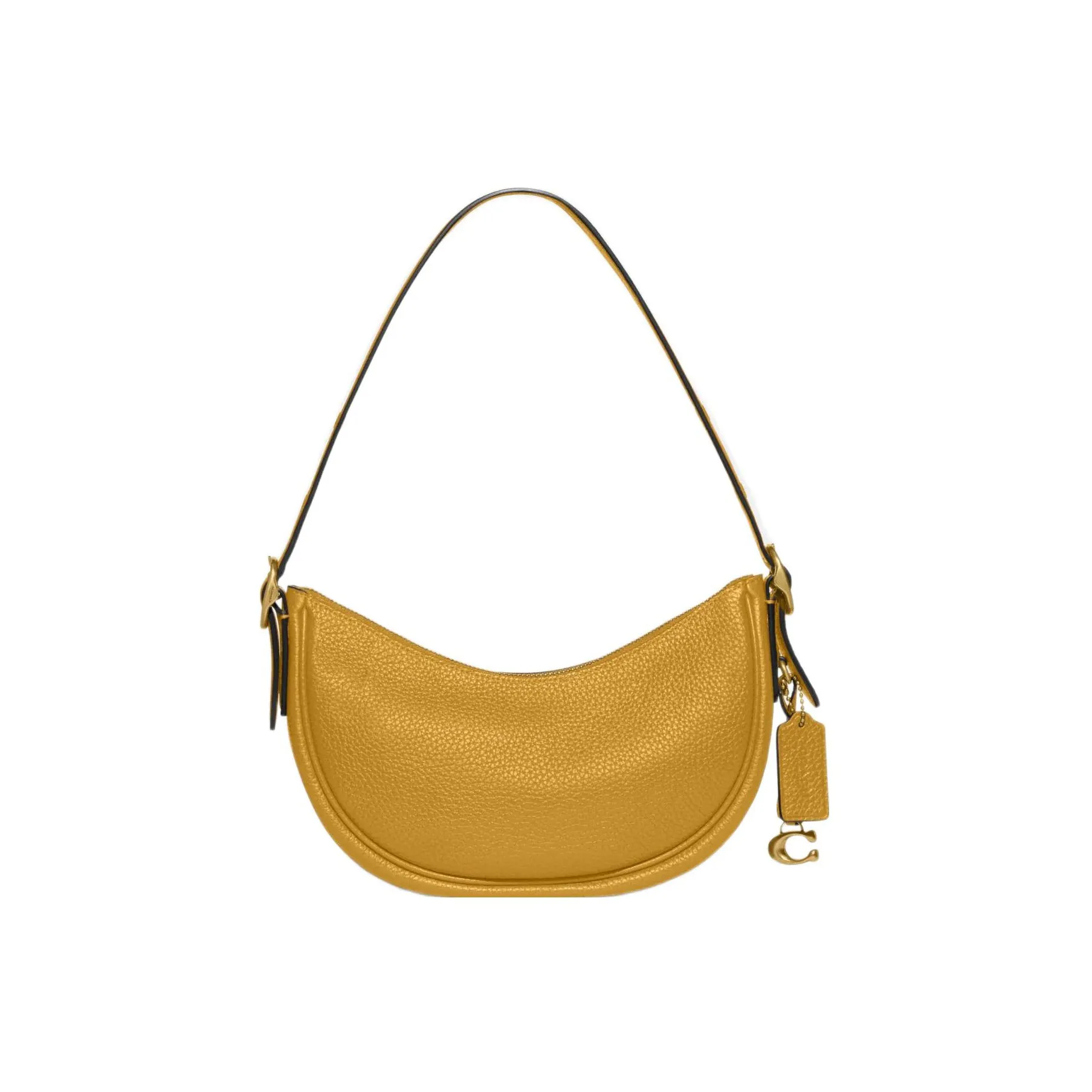 COACH Luna Cow Leather Handbag, Shoulder Bag Women's Yellow