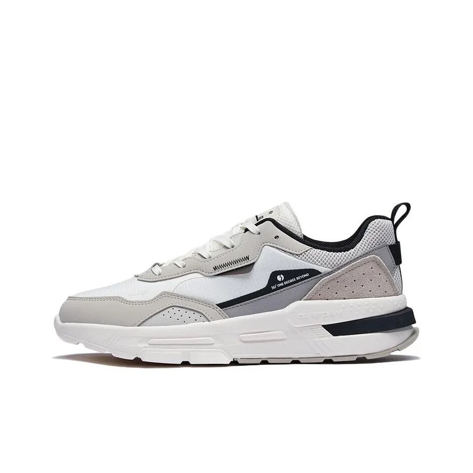 361° Shock Absorbers With Slip Resistant And Abrasion Resistant Properties Low Top Casual Shoes Men's Gray White