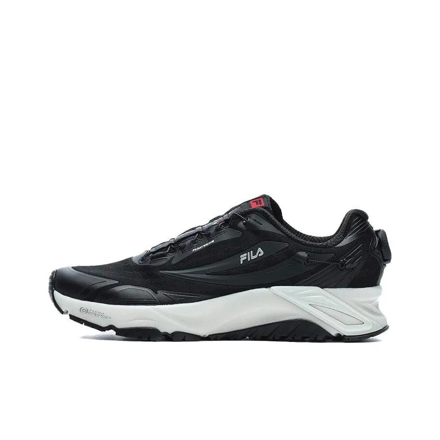 FILA BOA LYNX 1+ Anti Slip Wear Resistant Low Top Casual Running Shoes Men's Black