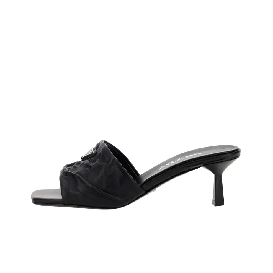 PRADA Abrasion Resistant Slide Slippers 5.5cm Women's Black