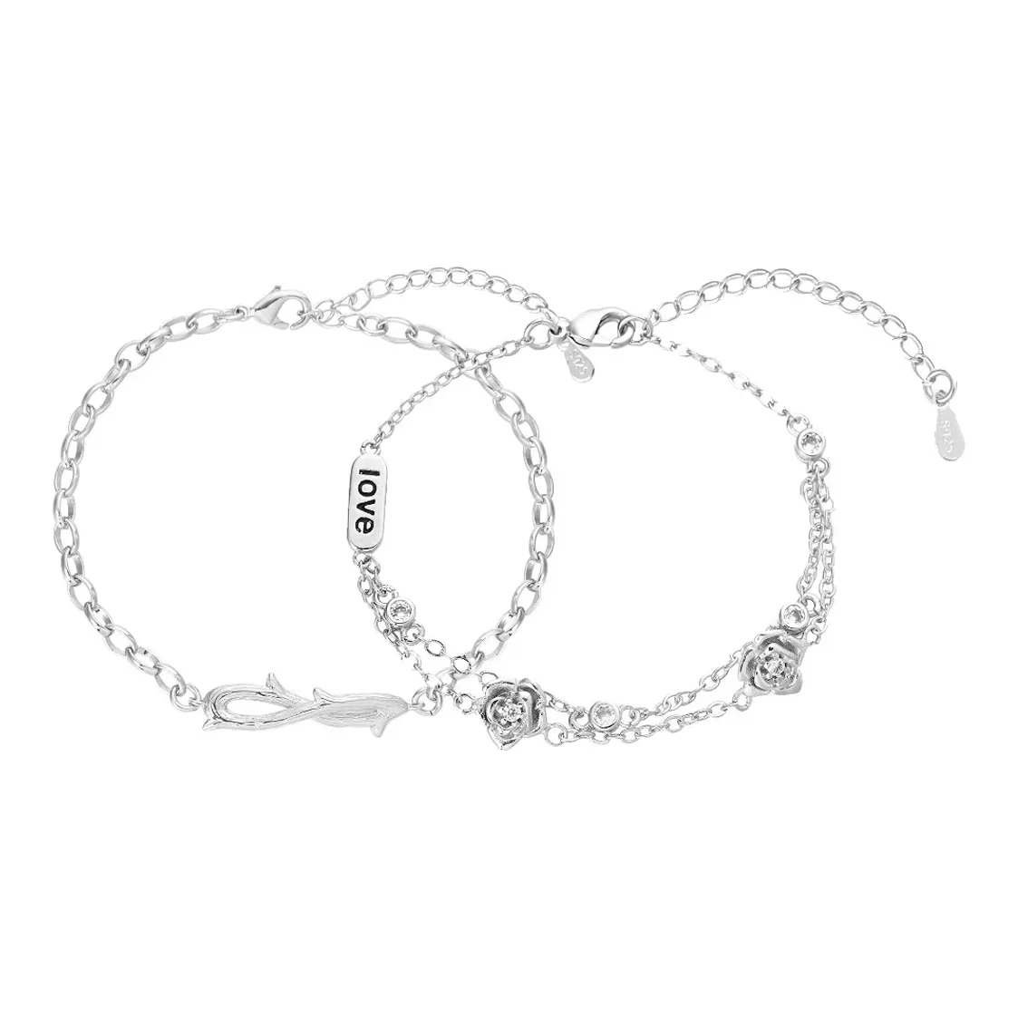 OGDAID Сплав Браслеты Парные, 1 пара, унисекс