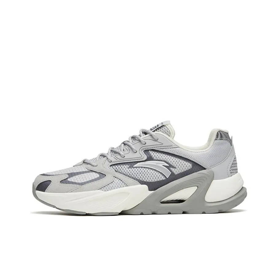 ANTA Life Collection Millennium Slip-on Устойчивый к истиранию Низкий Топ Спортивная Повседневная Обувь Мужская Стальной Серый