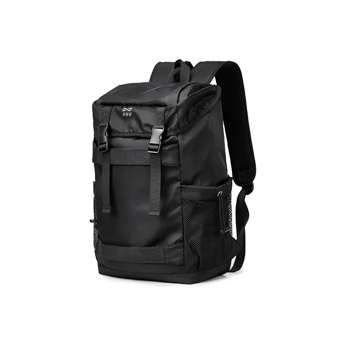 QING QI ZHE Fabric Travel Bags Laptop Bags backpack sports Regular Men's Black