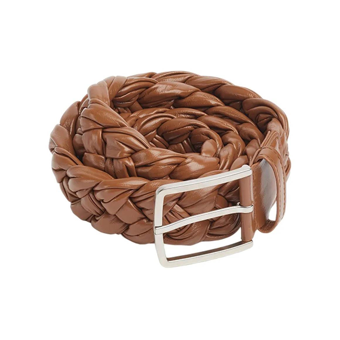 Bottega Veneta Sheepskin Leather Belts Men's Brown Width 4CM Bottega Veneta Овчина Кожаные ремни Мужской Коричневый Ширина 4CM