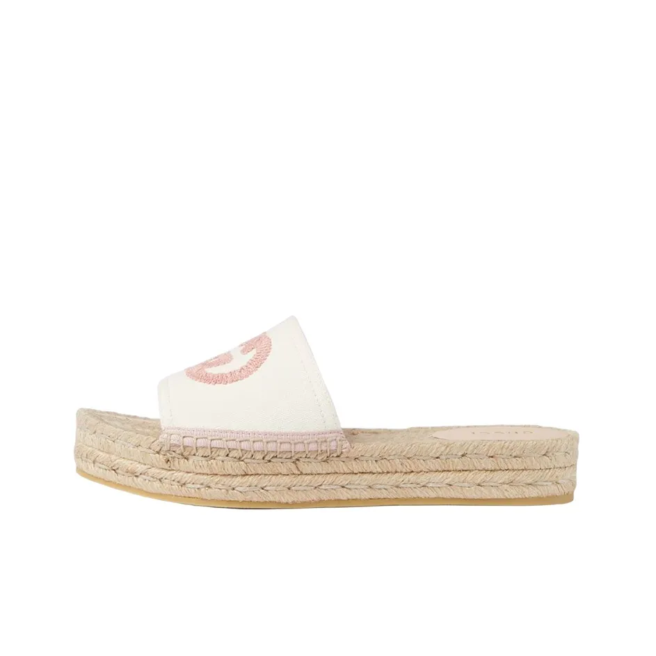 GUCCI Women's Espadrille Slide 'Interlocking G White Shell' Women's