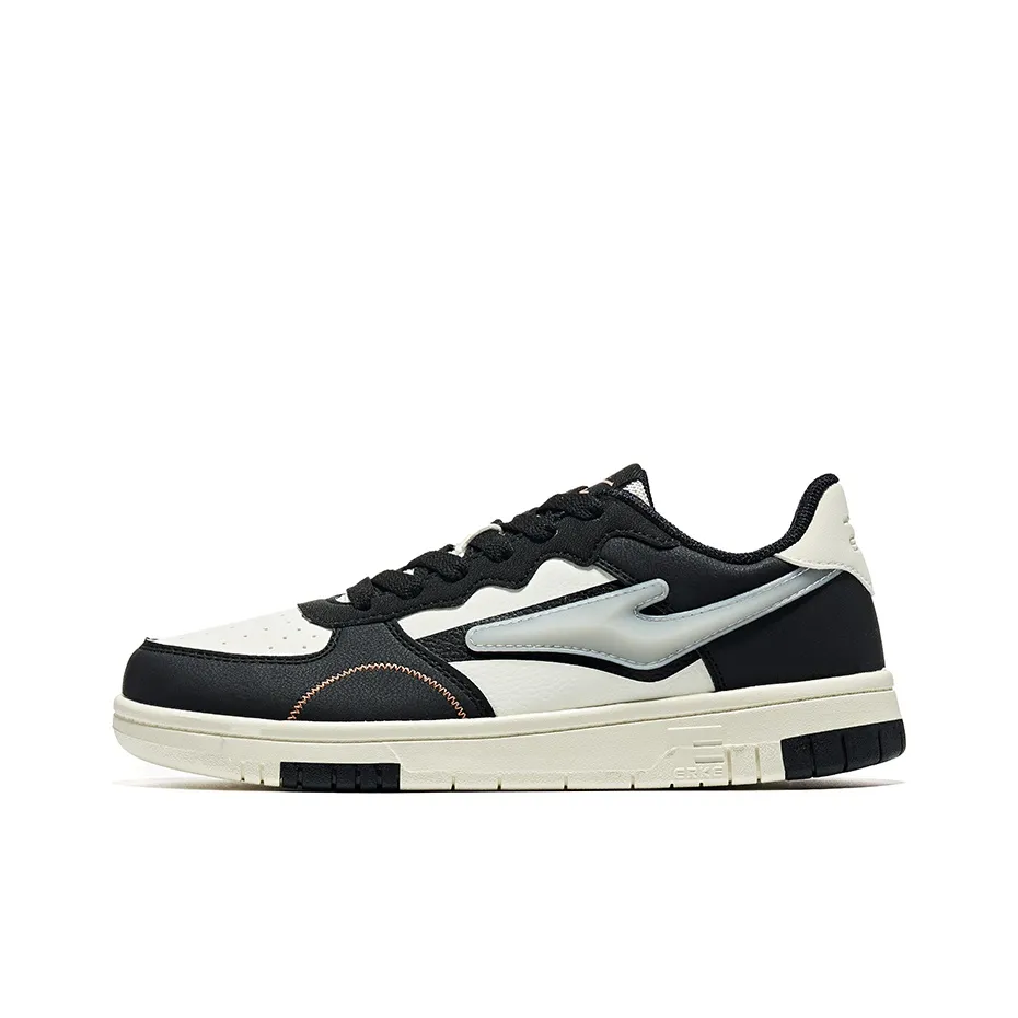 Erke Wushuang Unparalleled Low-Top Skateboard Shoes Women's Black White