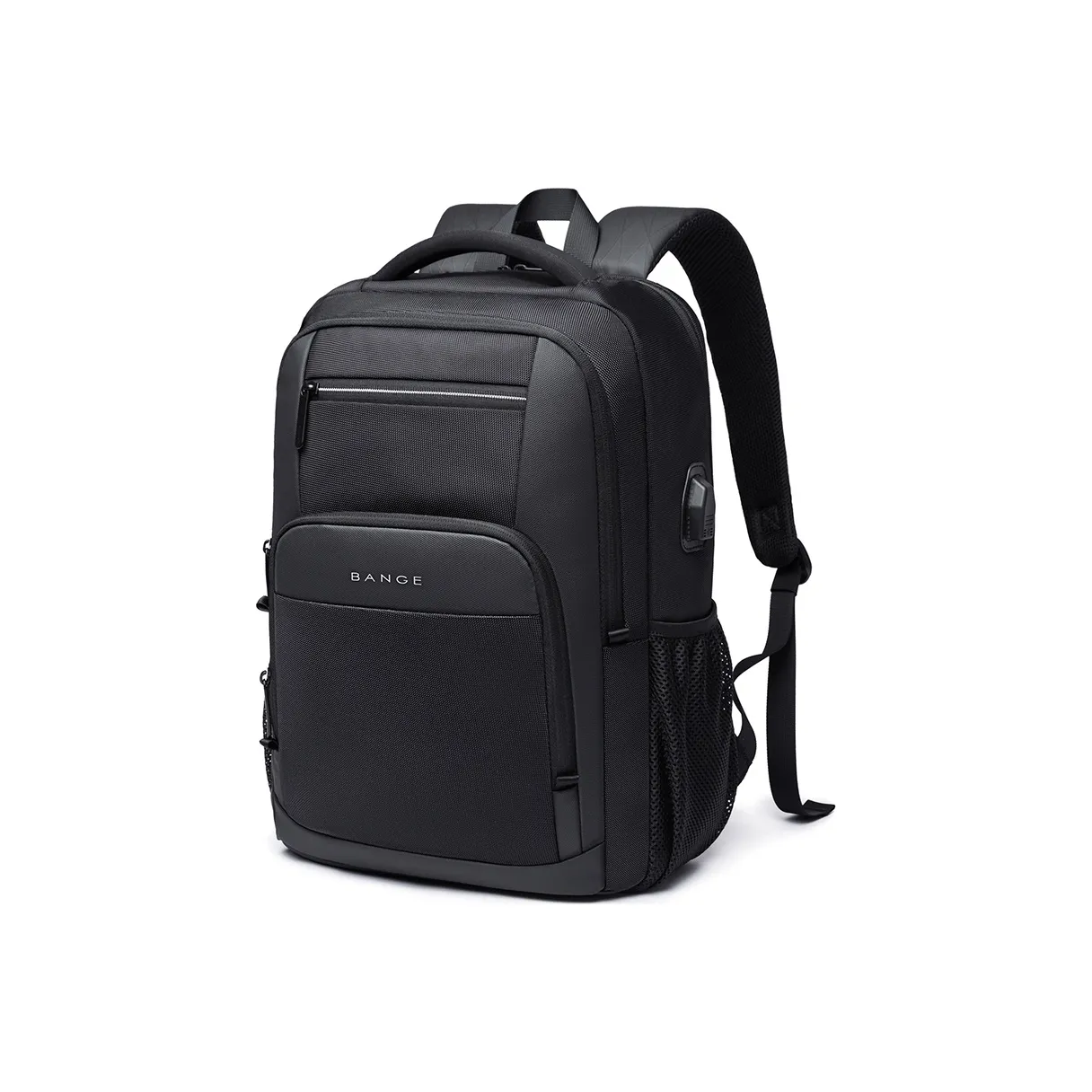 BANGE Oxford Backpack Medium Size Unisex Black