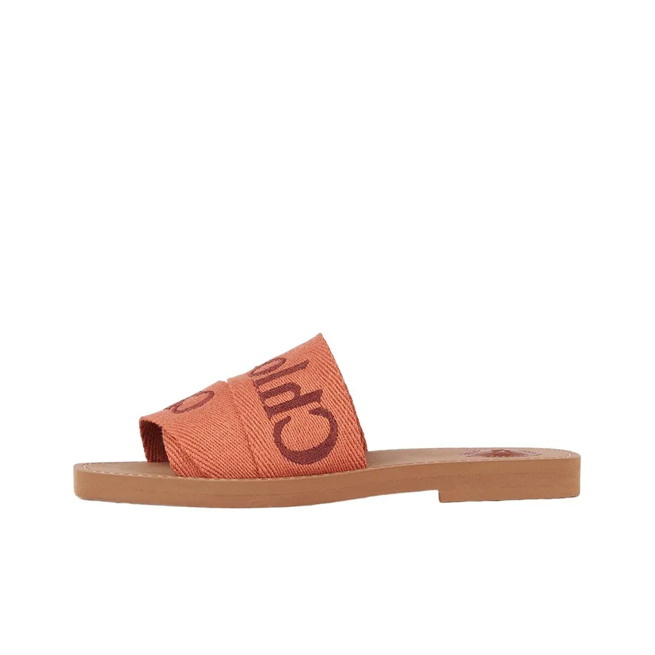 Chloe Woody Slide Slippers Women's Orange