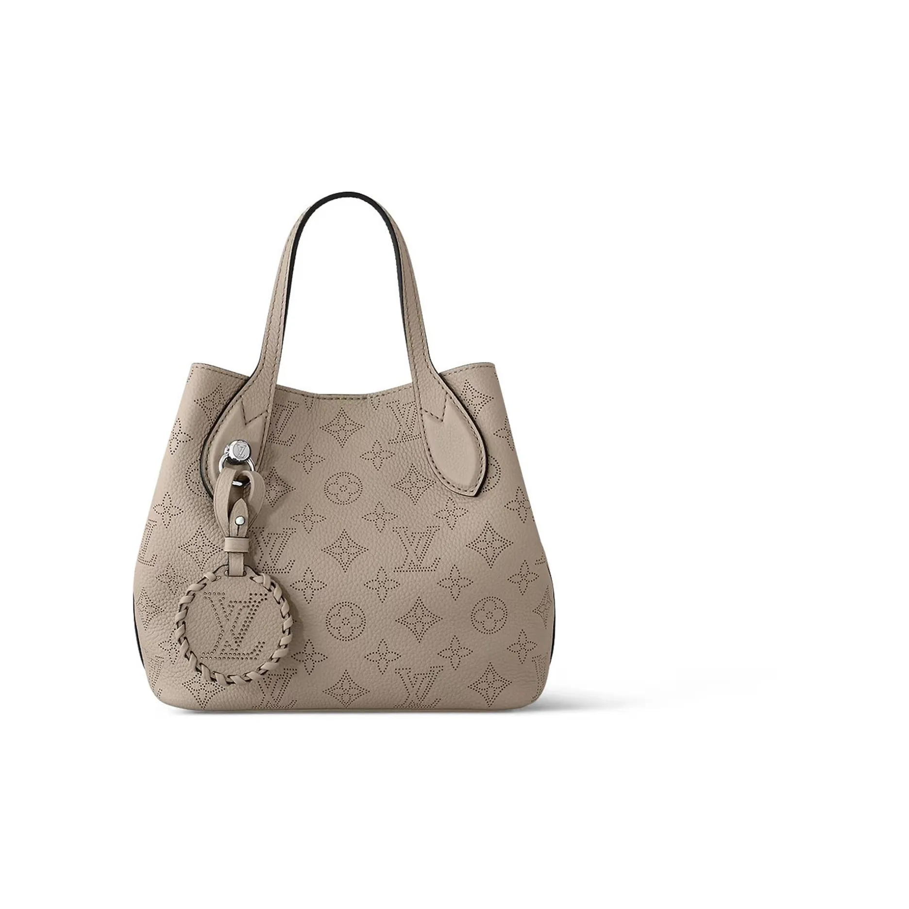 LOUIS VUITTON Perforated Hole Punched Cow Leather Shoulder Bag Crossbody Bag Handbag Small Size Women's Gray