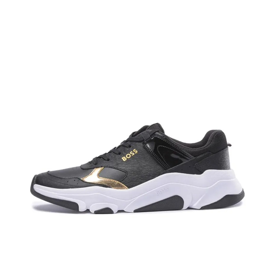 HUGO BOSS Low Top Sports Casual Shoes Men's Black Gold