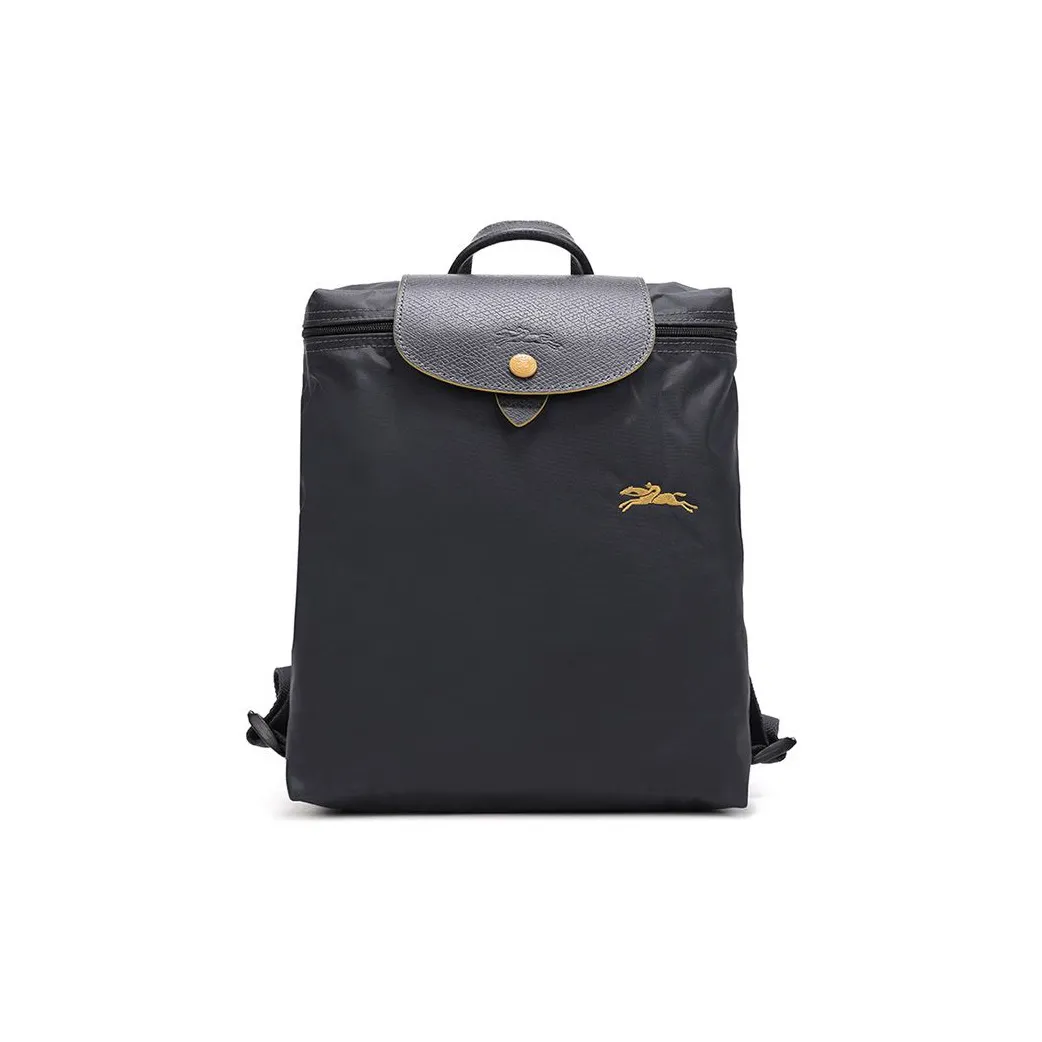 LONGCHAMP Le Pliage Club Polyamide Nylon Fabric With Canvas Backpack Mini Women's Metal Gray