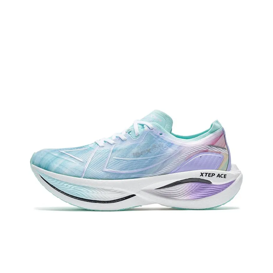 XTEP 160X 3.0 Pro Non slip Wear resistant Shock Absorption Low Top Running Shoes Women's Blue Purple