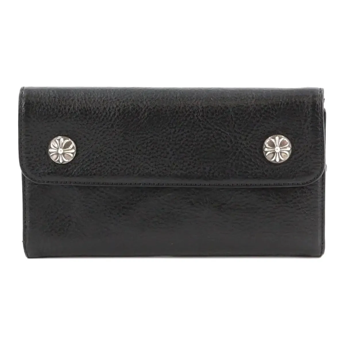 Chrome Hearts Leather Wallet Men's Black