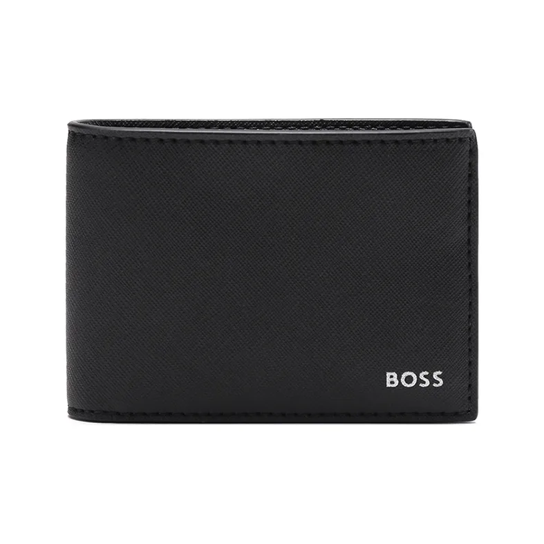 HUGO BOSS Leather Wallet Regular Men's Black
