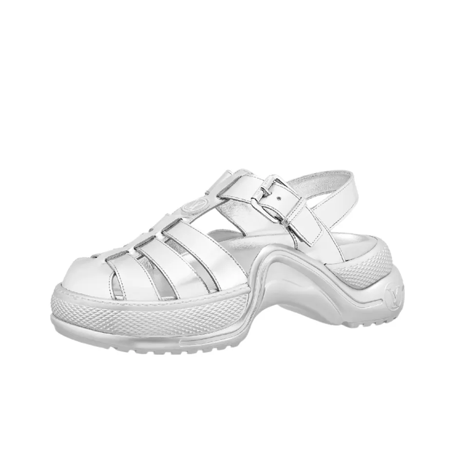LOUIS VUITTON Archlight 1.0 Line Roman Sandals Women's Silver