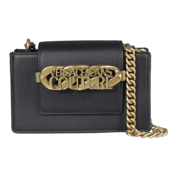 VERSACE JEANS COUTURE Polyester Portable Crossbody Bag, Shoulder Bag Women's Black