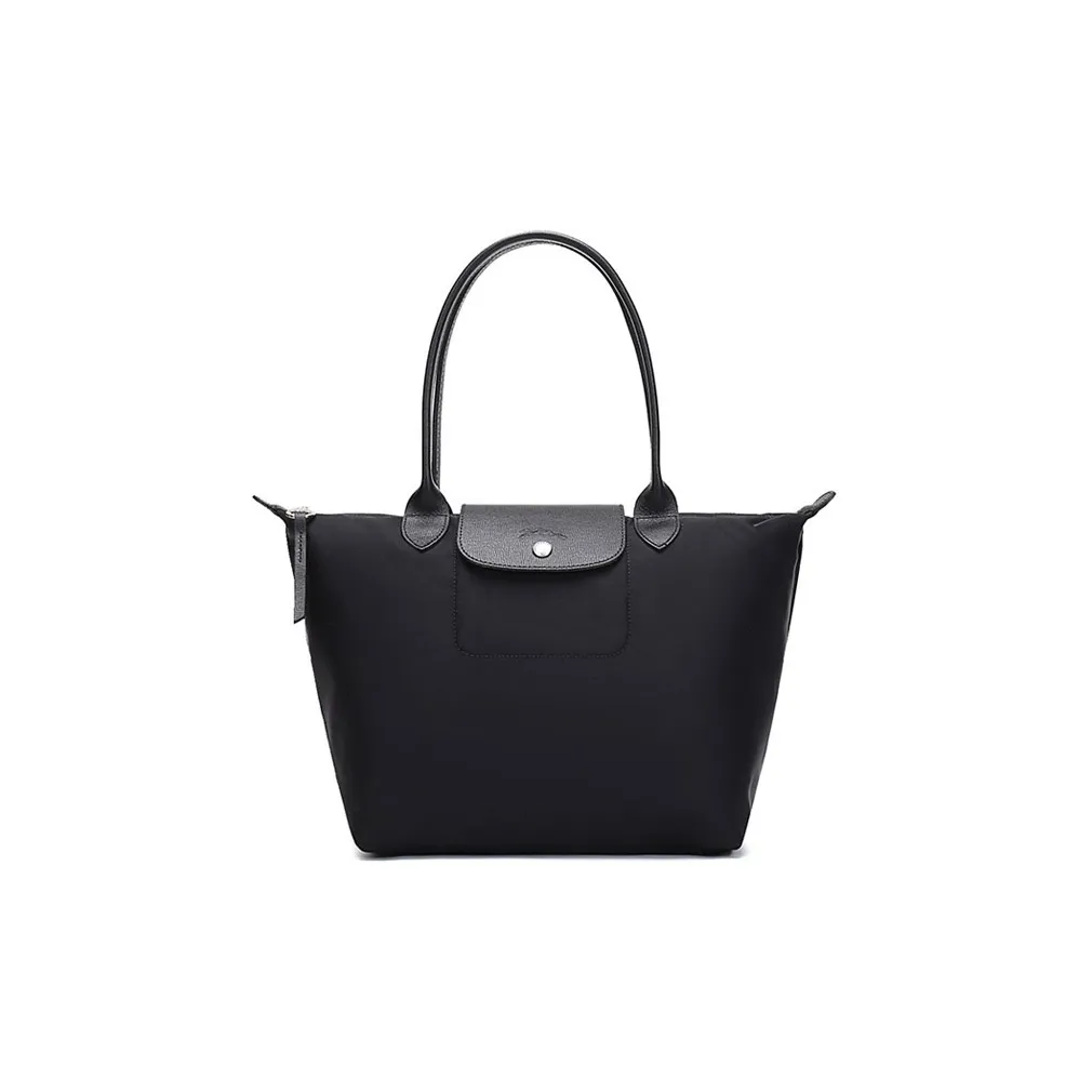 LONGCHAMP Le Pliage Néo Ткань Сумка для покупок Пельмени Сумка сумка через плечо Маленькая Женская Черная