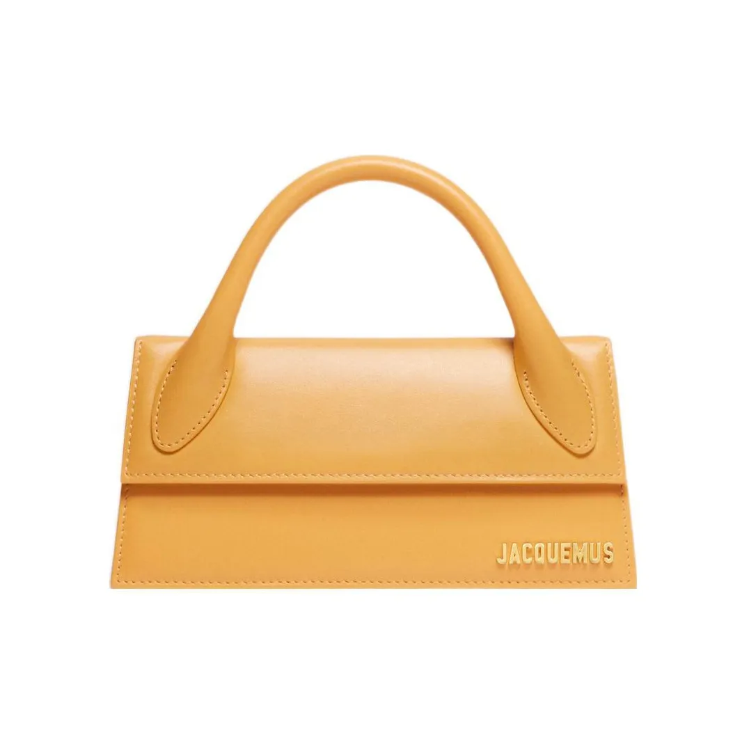 Jacquemus Cow Leather Shoulder Bag Crossbody Bag Handbag Women's Dark Yellow