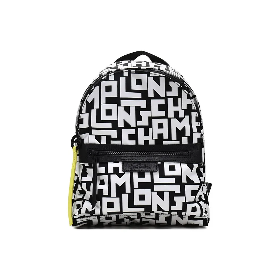 LONGCHAMP Le Pliage LGP Canvas Fabric Backpack Small Size Women's Black afraid