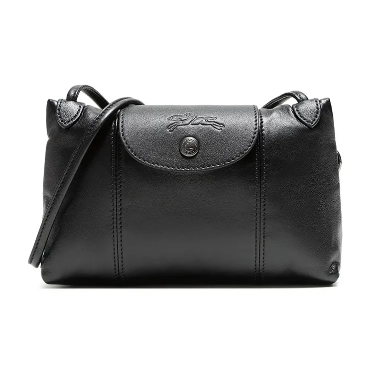 LONGCHAMP Le Pliage Cuir Metis Sheepskin Shoulder Bag, Crossbody Bag Mini Women's Black