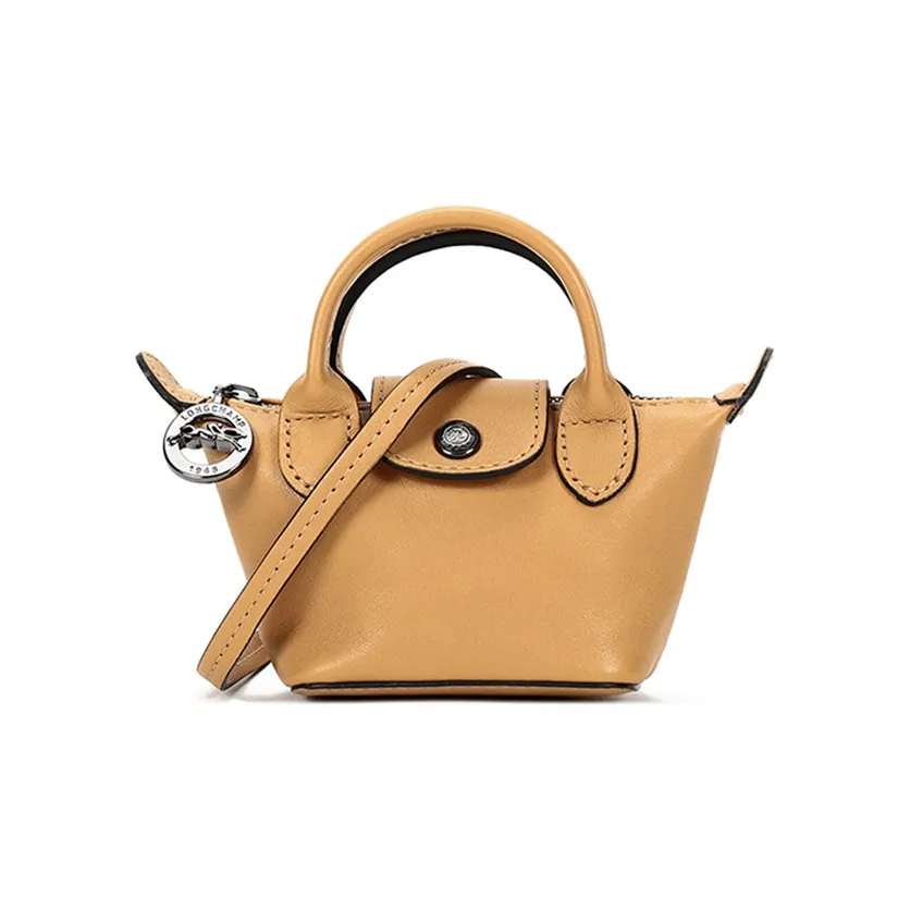LONGCHAMP Le Pliage Cuir Овчина Пельмени Сумка Портативная Сумка через плечо Мини Женский Мед