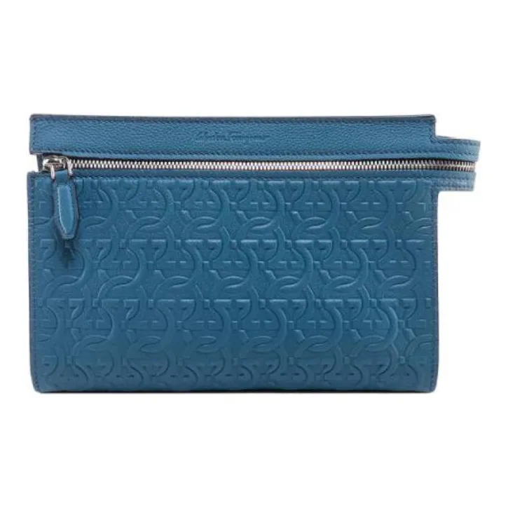 FERRAGAMO Кожа Сумка через плечо Мужская Синяя