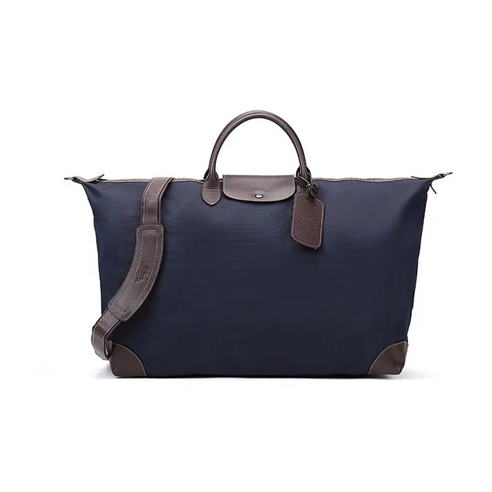 LONGCHAMP Boxford 55L Canvas Dumpling Bag Canvas Bag Travel Bag, Extra Large Unisex Blue
