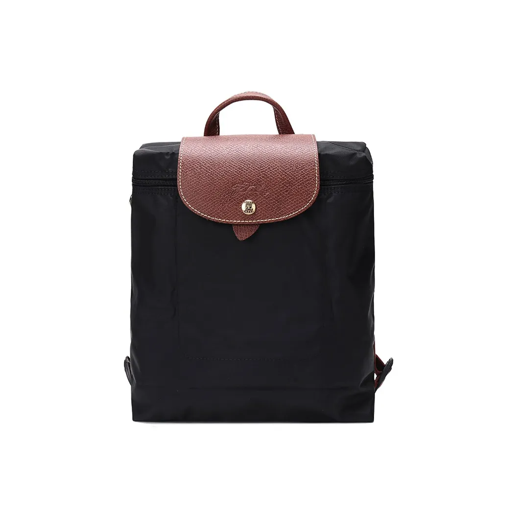 LONGCHAMP Fabric Backpack Handbag Regular Women's Black