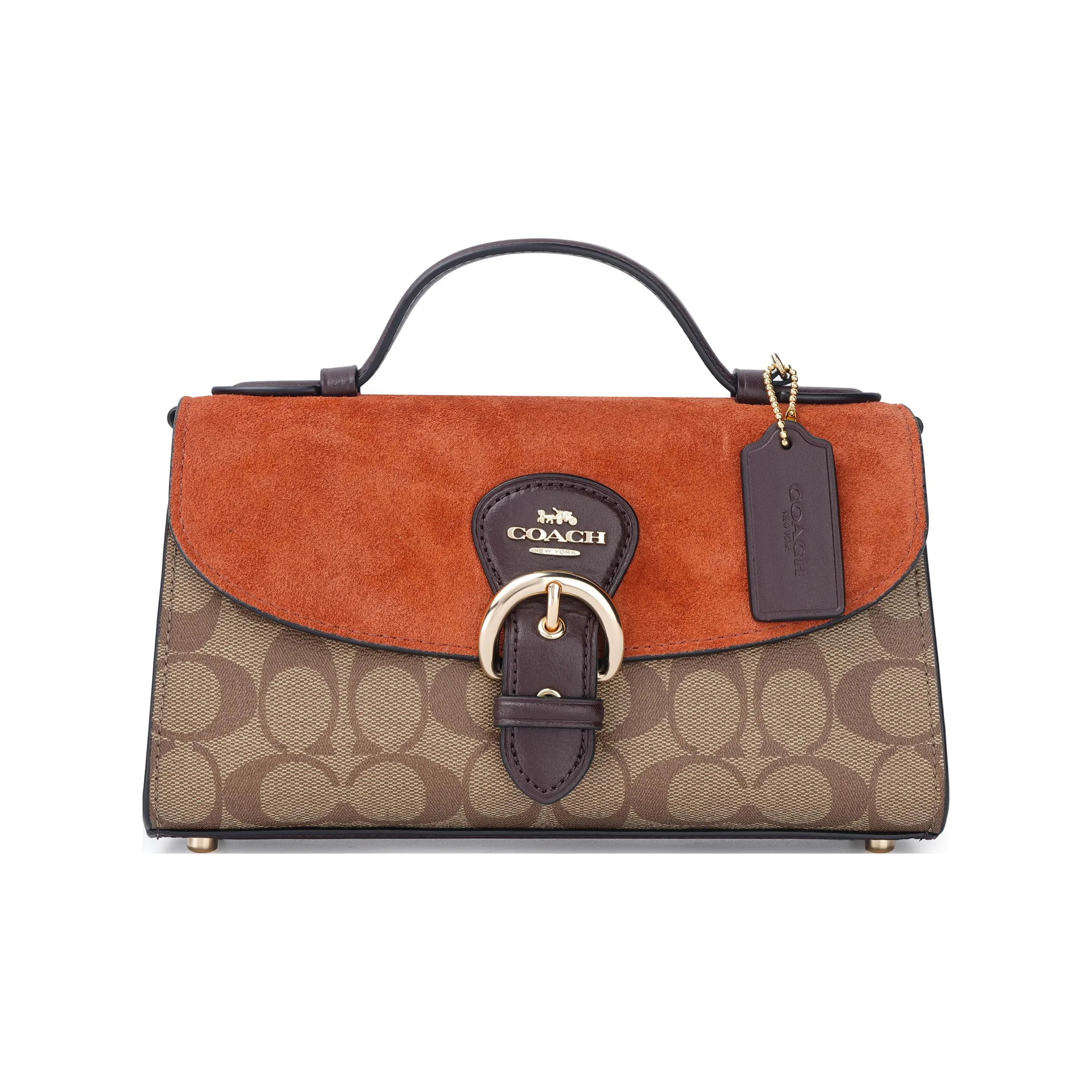 COACH Kleo Canvas With Leather Handbag, Shoulder Bag, Crossbody Bag Medium Size Women's