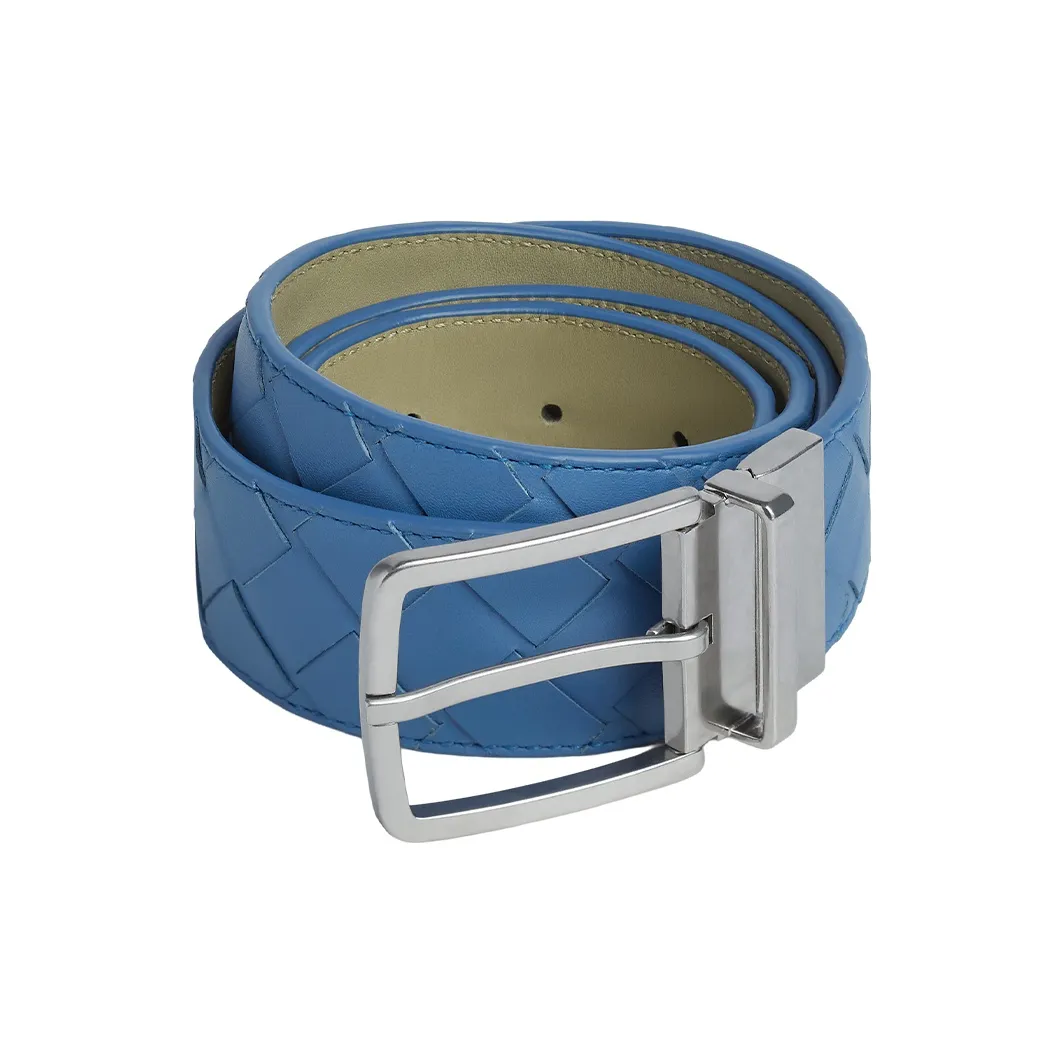Bottega Veneta Leather Belts Men's Light Blue