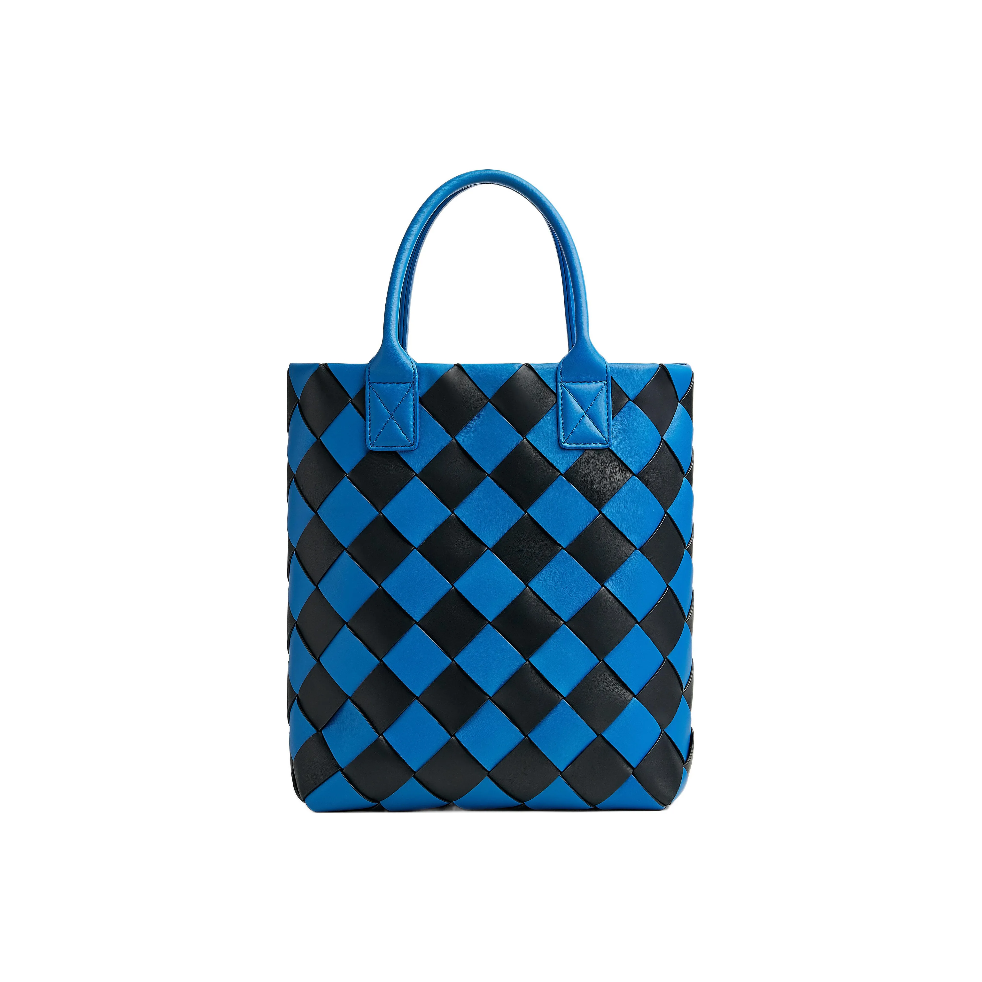 Bottega Veneta Sheepskin Tote Bag Shopping Bag Shoulder Bag Crossbody Bag Handbag Medium Size Women's Signal Blue/Black
