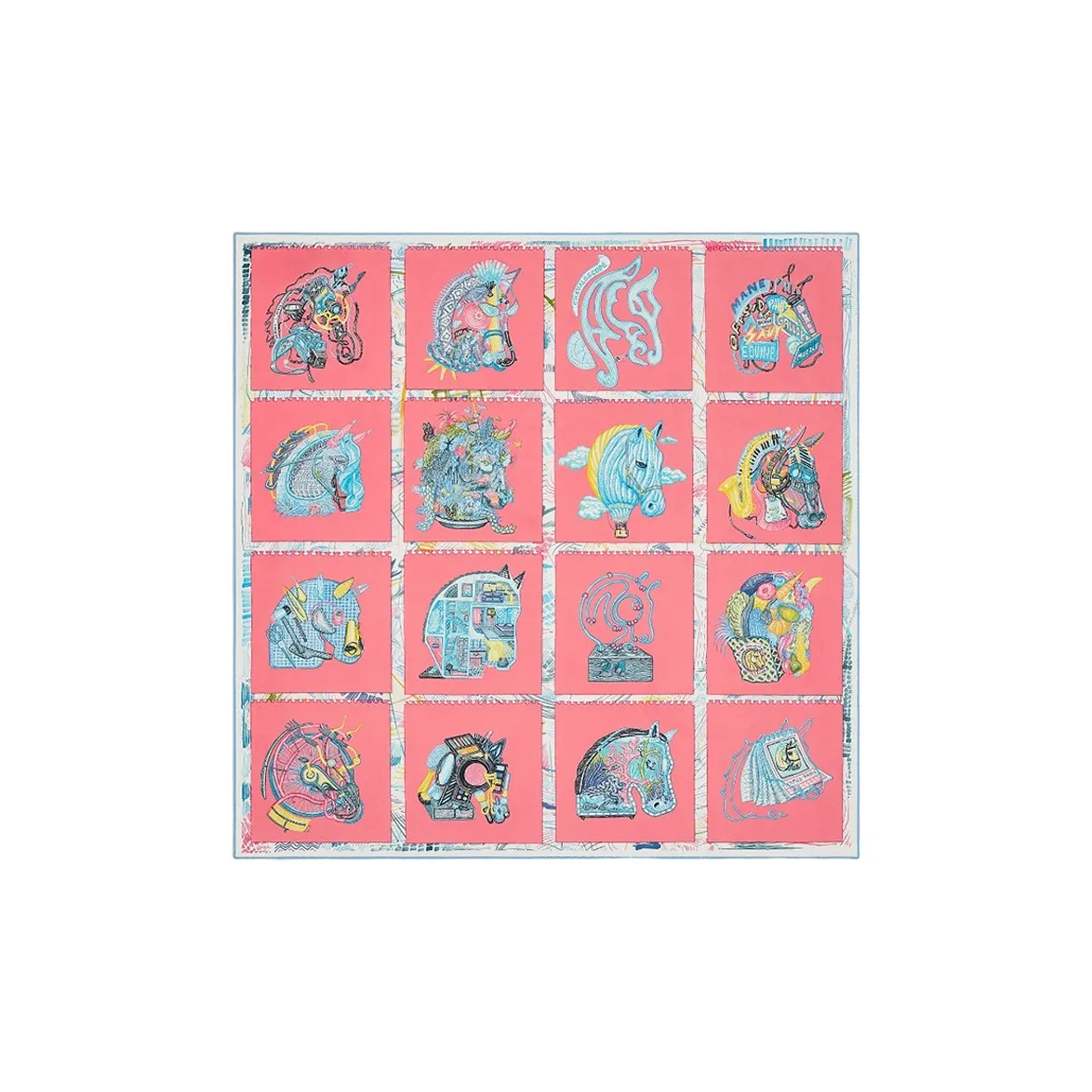 HERMES Silk Scarves Women's Pink