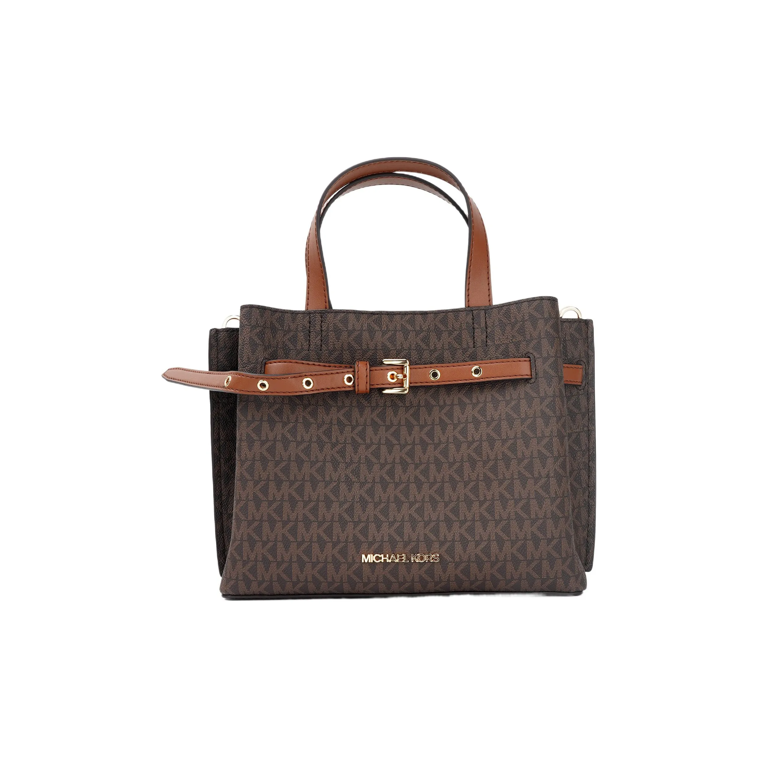 MICHAEL KORS Emilia Canvas Handbag Shoulder Bag Crossbody Bag Small Size Women's Acorn Brown