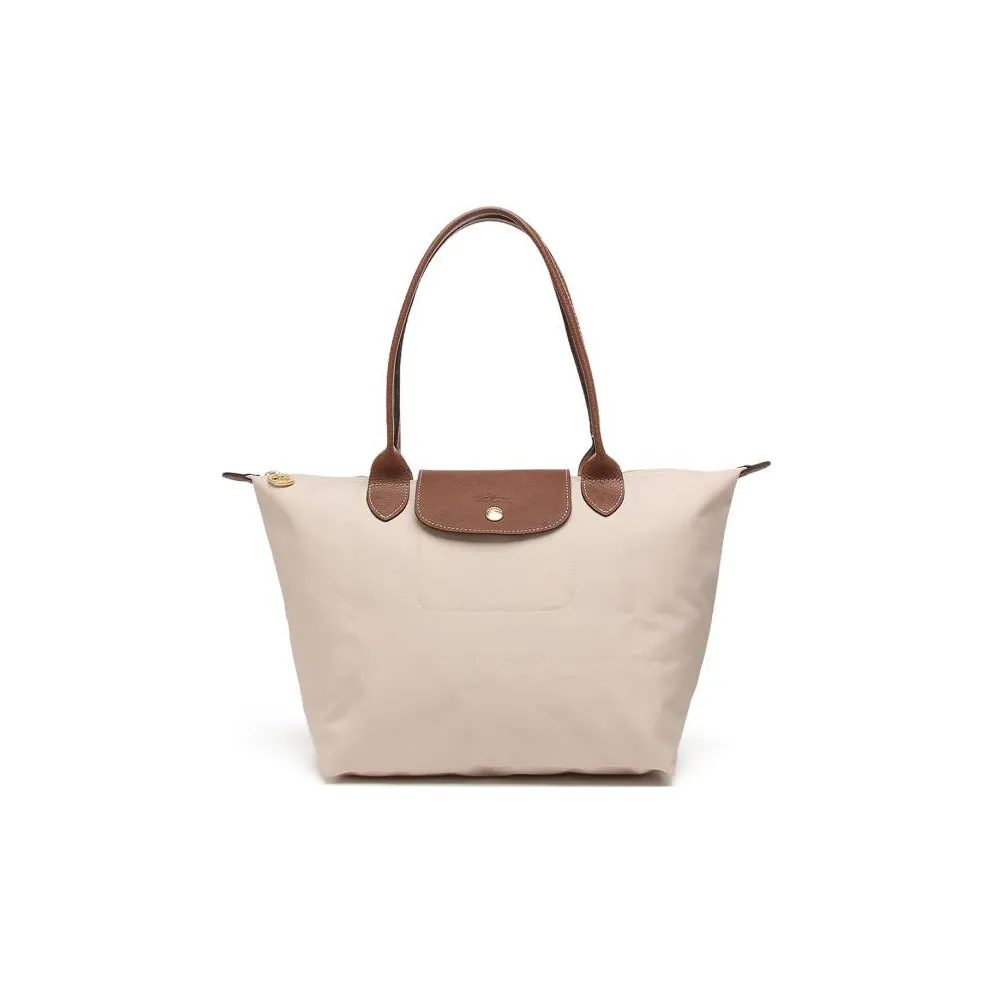 LONGCHAMP Le Pliage Fabric Dumpling Bag Handbag Shoulder Bag Medium Size Women's Paper Color