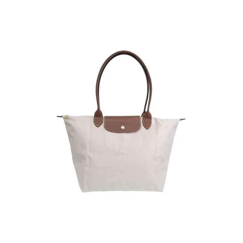 LONGCHAMP Le Pliage Polyamide Canvas With Leather Trim One Shoulder Handbags Large Size Women's Paper Color