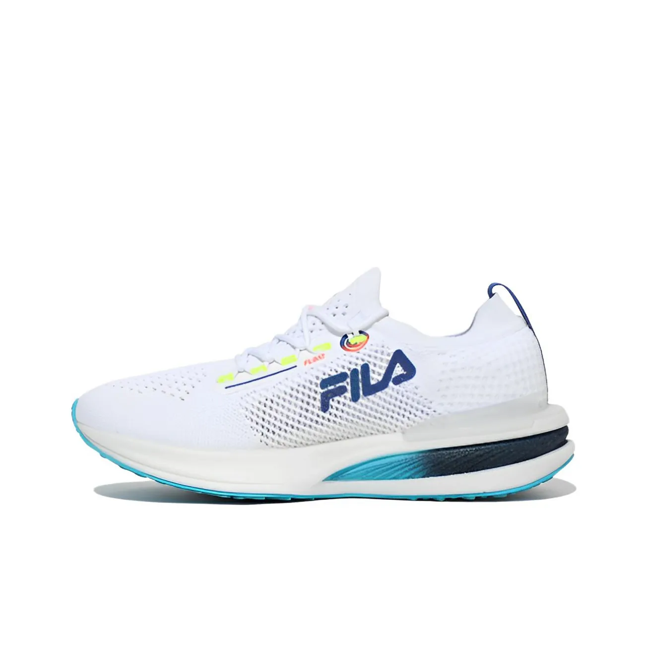 FILA Low Top Running Shoes Unisex White Blue Korean Style