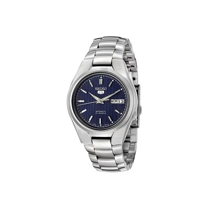 SEIKO Automatic Mechanical Movement Stainless Steel Strap Watch 37mm Unisex Blue Dial