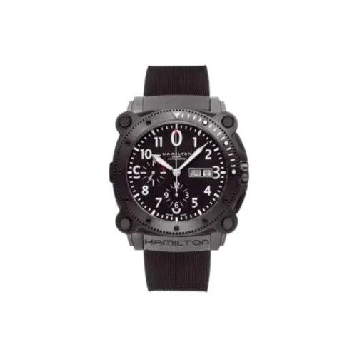 Hamilton Автоматический Механический Movement Мужские Часы Khaki Navy Collection 46 мм Черные