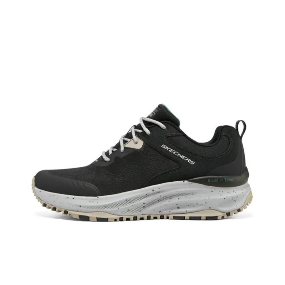 Skechers D'lux Trail Low Top Casual Shoes Men's Black Gray