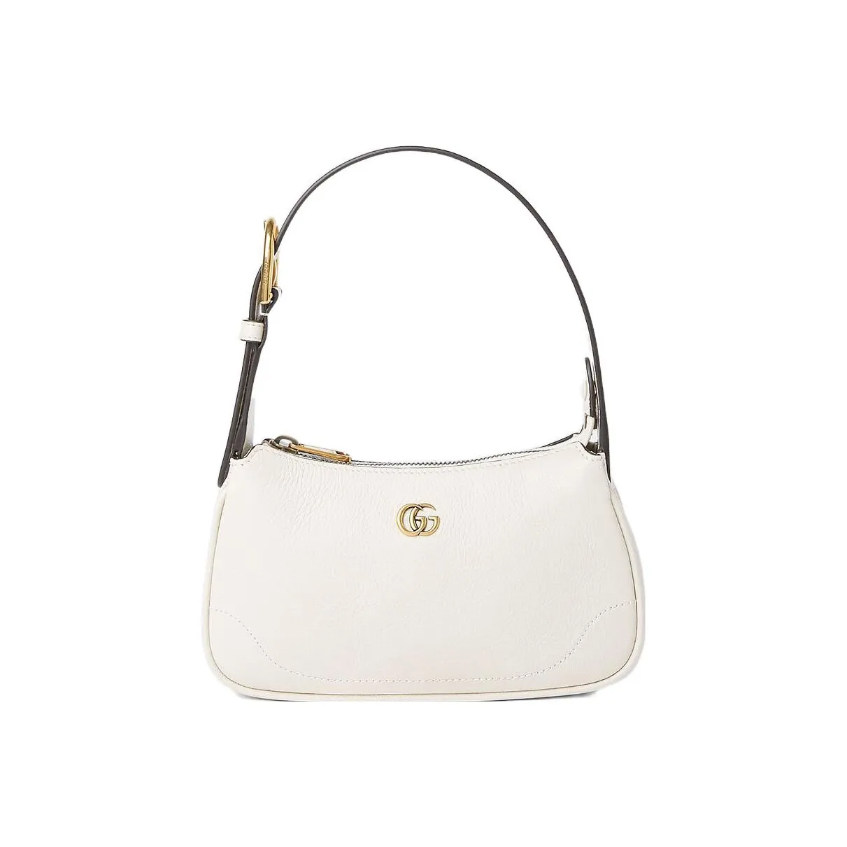 GUCCI Aphrodite Leather Shoulder Bag Handbag Mahjong Mini Women's White