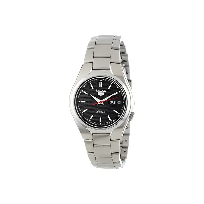 SEIKO Wrist Watch Automatic Mechanical Movement Stainless Steel Strap Black Dial Men's Watches