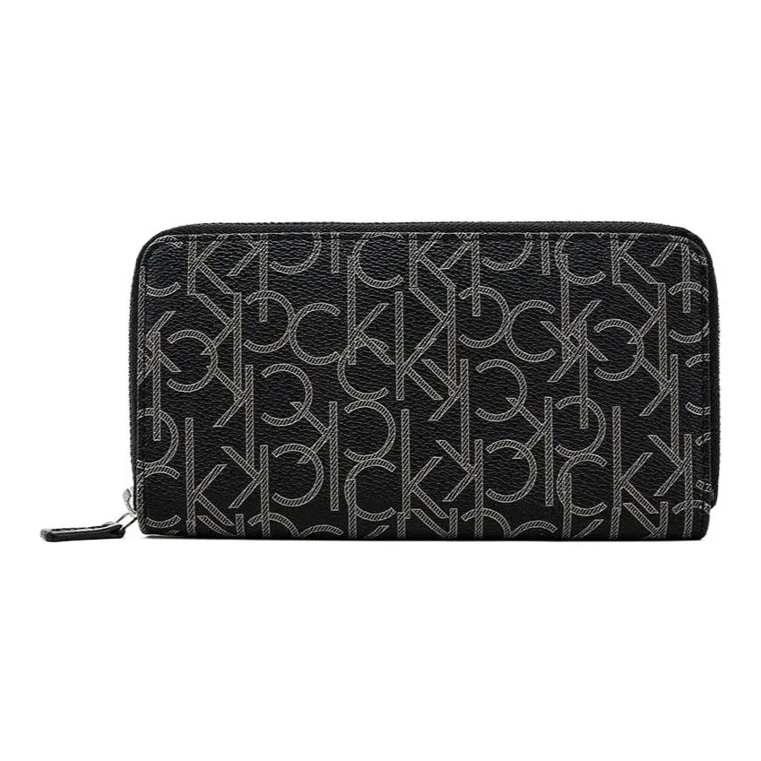 Calvin Klein Кожаный Кошелек Клатч Монетница Мужской Черный