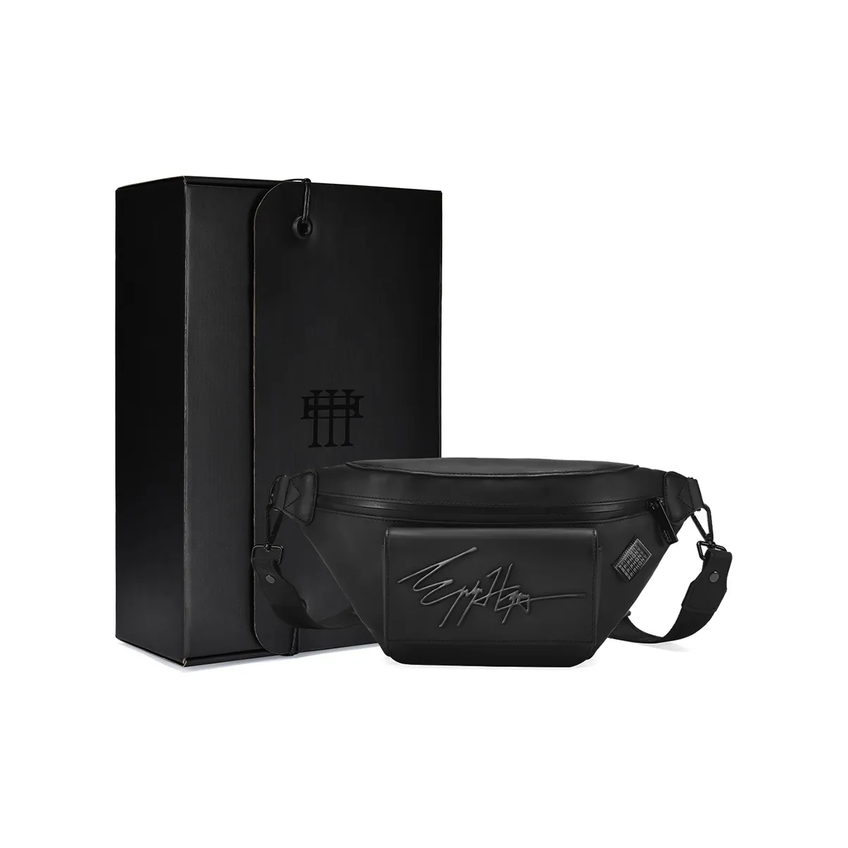 EPIPHQNY PU Crossbody Bag, Sling Bag, Fanny Pack Trumpets Men's Black