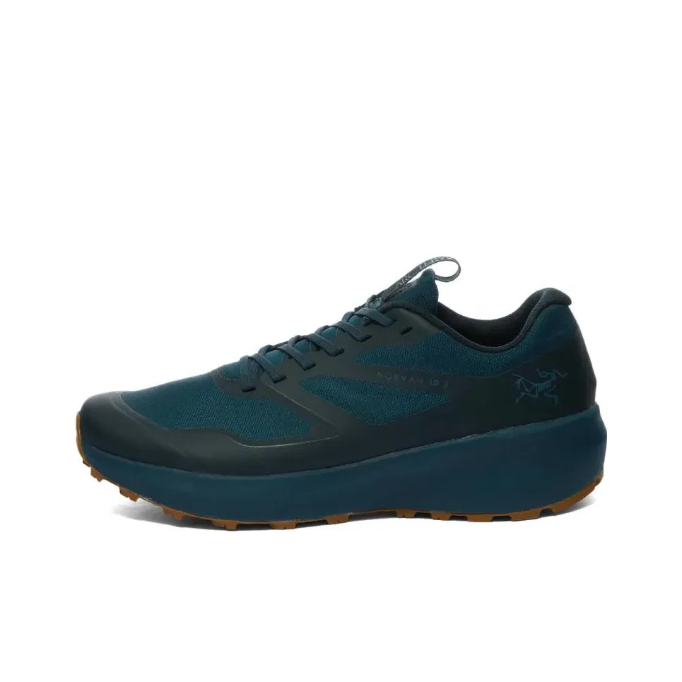 Arcteryx Norvan LD 3 Cushioned Slip Resistant Water Resistant Low Top Running Shoes Men's Dark Blue Green