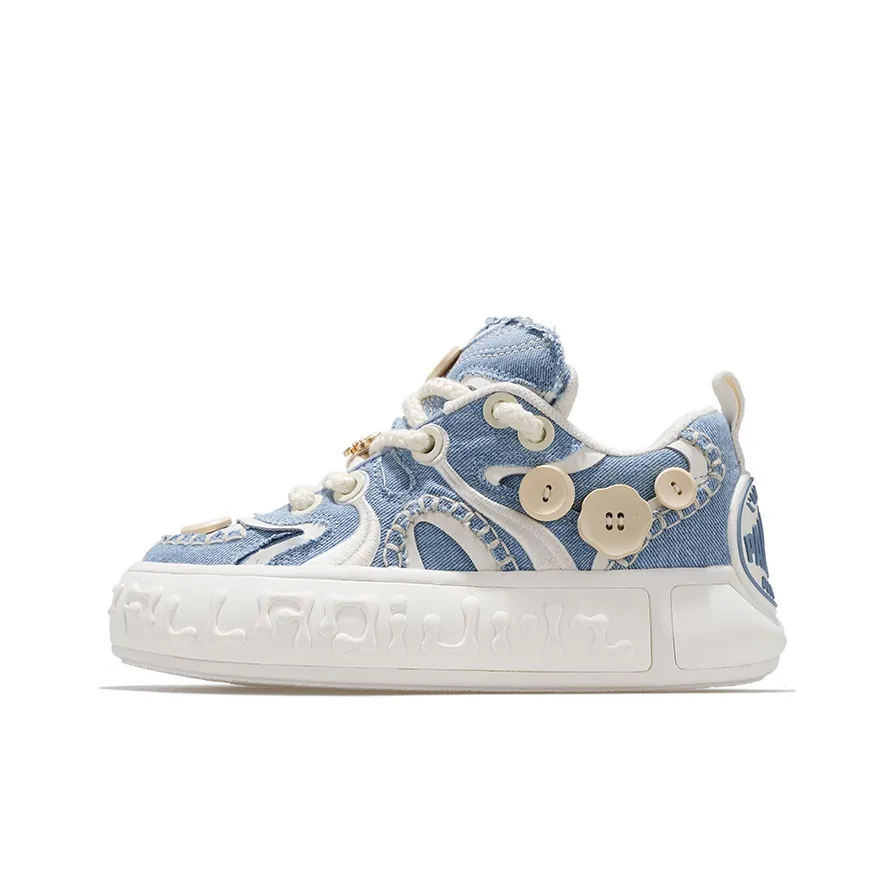 Палладий Skate Low Топ Кроссовки для скейтбординга Unisex Light Синий Белый