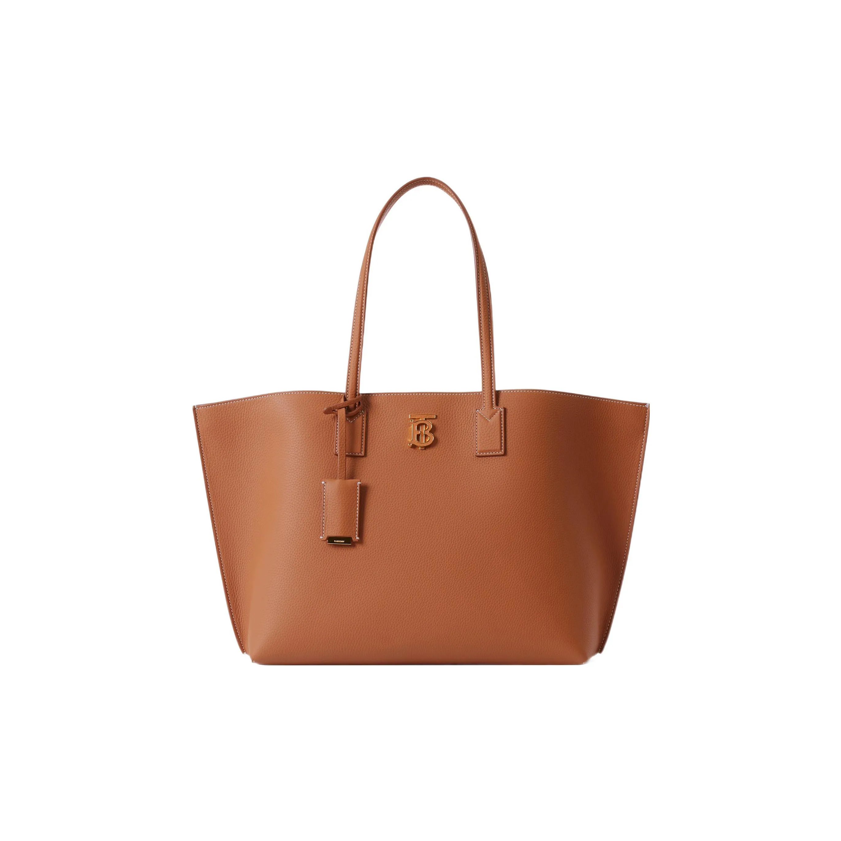 Burberry Calfskin Tote Bag, Shopping Bag, Shoulder Bag, Handbag Medium Size Women's Brown