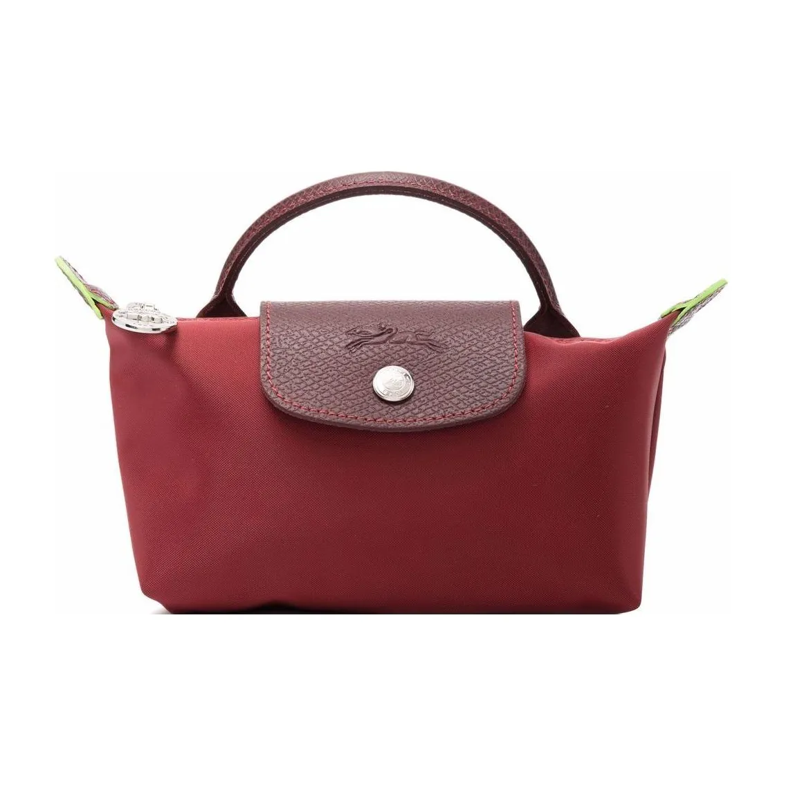 LONGCHAMP Le Pliage Green Canvas Dumpling Bag Canvas Bag Handbag Clutch Women's Maroon
