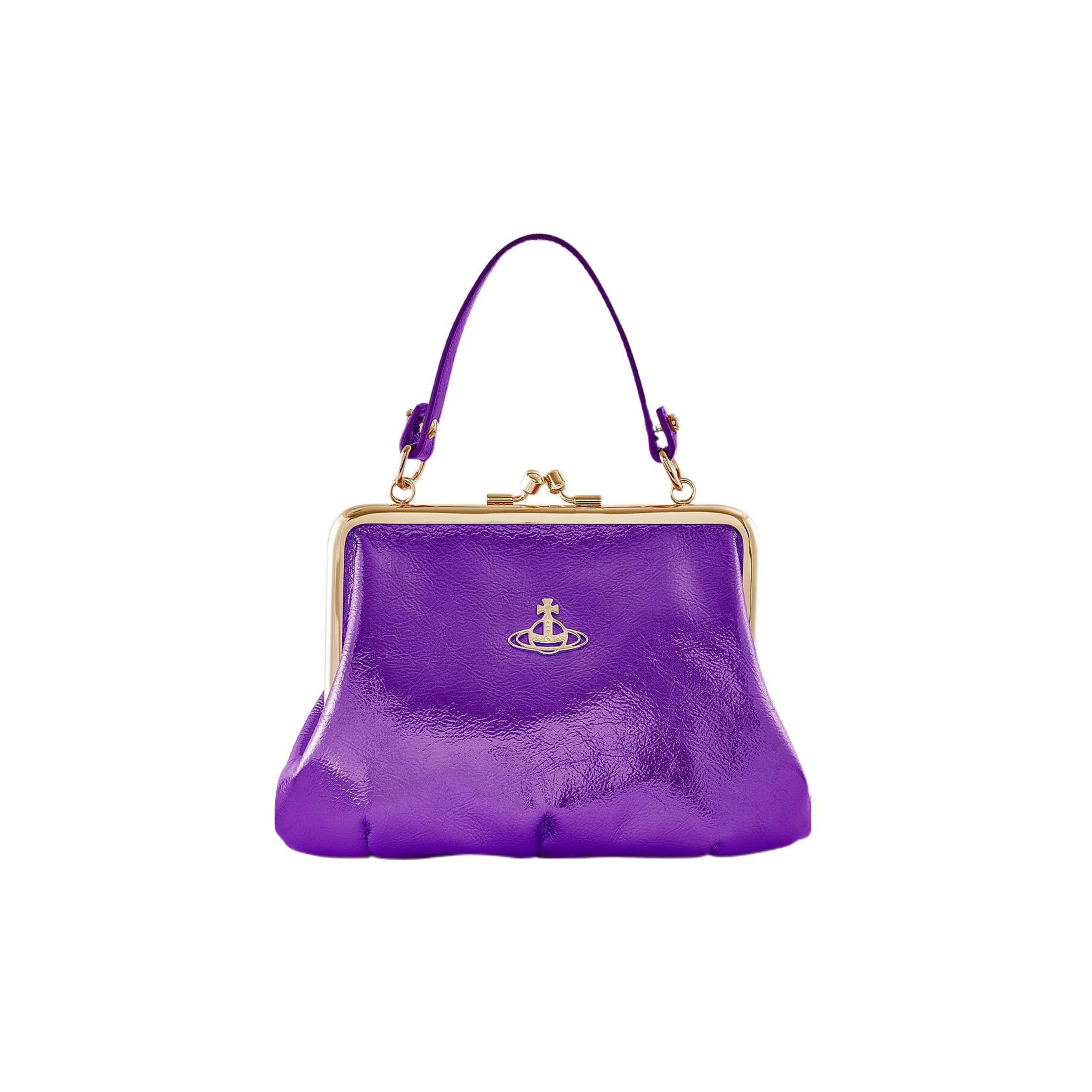 Vivienne Westwood Granny Frame Polyester Handbag With Wallet Regular Women's Purple