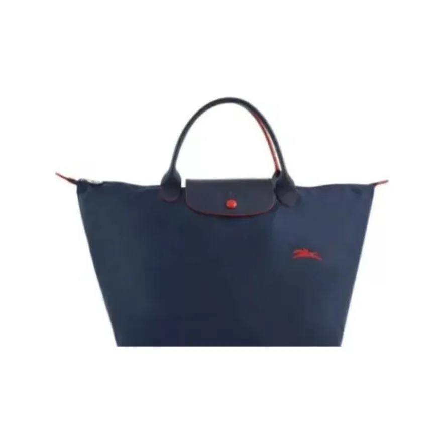 LONGCHAMP Le Pliage Nylon Fabric Dumpling Bag Handbags Medium Size Women's Navy