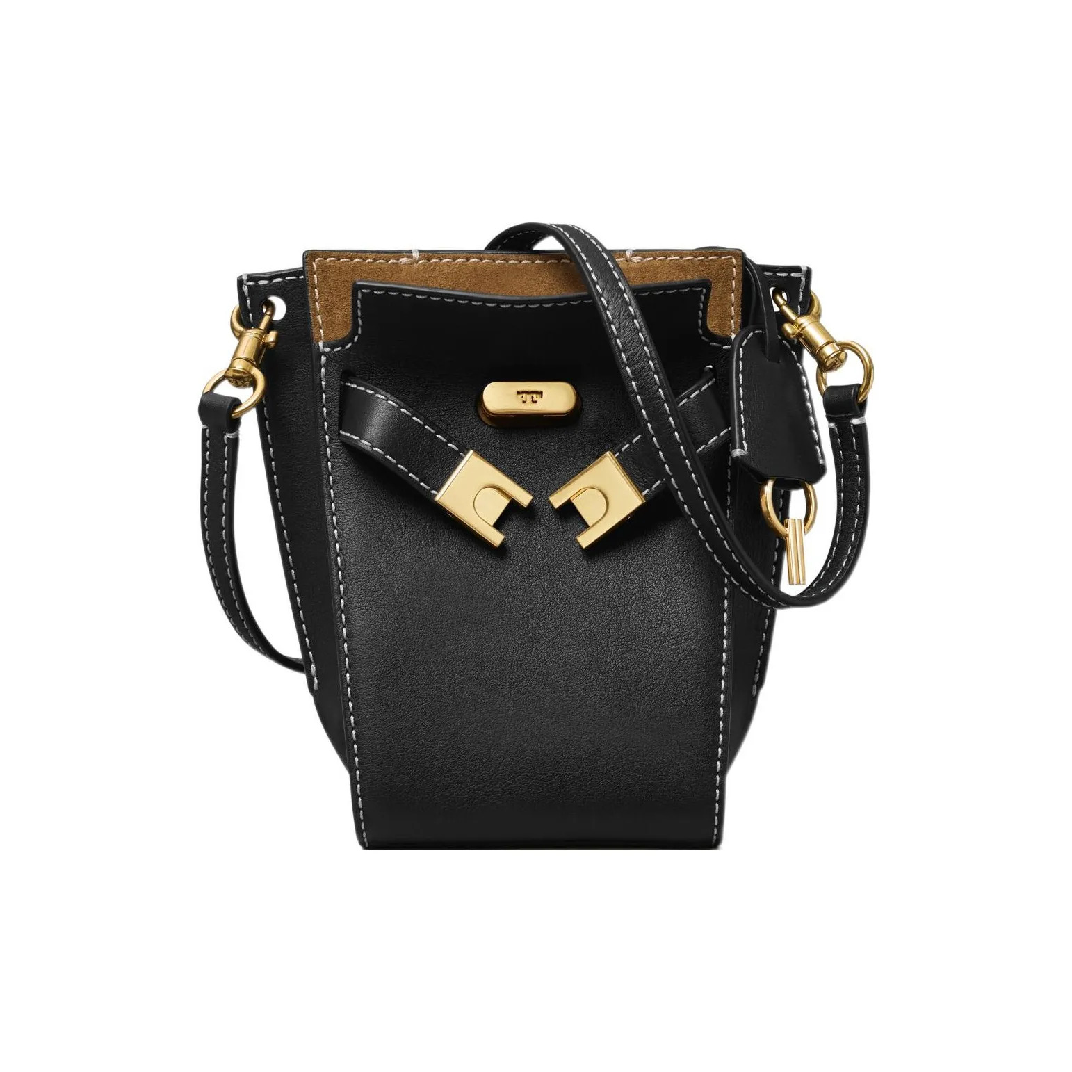 Tory Burch Lee Radziwill Кожа Сумка через плечо Маленькая Женская Черная